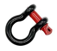 3/4" Univerial Bumper Tow Trailer Hook 2 Ton D-Ring Bow Shackle Car Towing Eye Cover(4.75T)