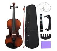 3/4 Violin Maple Wood Beginner Violin With Shoulder Rest Box Strings Handle Sticker Loudspeaker Parts Set