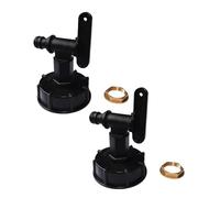 3/4" Water Butt Tap Hosepipe Rain Barrels Water Butts Thread Replacement Tap with Brass Nut Adapter Valves Garden Replacement