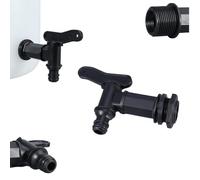 3/4" Water Butt Tap Plastic Snap, Water Butt Barrel Tap Plastic Waters ButtTap, Fit Hosepipe Rain Barrel WaterButts,Thread Replacement Watertap, Universal for Kitchen Bucket and Garden Storage Bucket