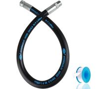 3/4 x 3 Feet Compressor Jumper Hose, 3/4 NPT Air Hose for Compressed Air Piping System,200PSI Rubber Air Compressor Hose,3/4" NPT Male x Female Swivel Brass fittings