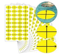 3/4" x1/2" Machine Embroidery Design Placement Reusable Oval Shape Target Yellow Embroidery Target Labels 360 Pcs