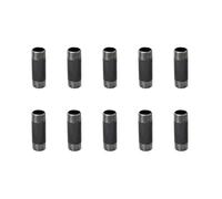 3/4"x3" Industrial Pipe, Home TZH 10 Pack Iron Pipe, Heavy Duty Pre-Cut Steel Pipe, Threaded Metal Pipe Nipple for Industrial Vintage Style DIY Project/Furniture/Shelving Decoration (3/4"x3", Grey)