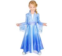 (3 - 4 years (97 - 109 cm)) Elsa Frozen 2 Deluxe Costume for Girls
