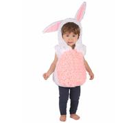 (3-4 years (98-104cm)) Children's sleeveless white and pink rabbit costume