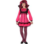 (3-4 years (98-115 cm)) Girls' pink vampire costume