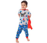 (3-4 Years) Bing Bunny Short Sleeve Long Leg Pyjama Set (Unisex Kids Grey)