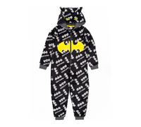 (3-4 Years, Black/Grey/Yellow) Batman Boys Fluffy All-In-One Nightwear