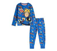 (3-4 Years, Blue) Fireman Sam Boys Character Long-Sleeved Long Pyjama Set