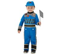 (3-4 Years, Blue) Smiffys Baby Boys Team Speed Racing Driver Costume Set