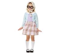 (3-4 Years, Blue) Smiffys Toddler Little Old Lady Costume Set