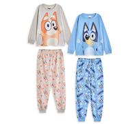 (3-4 Years) Bluey Multi-Pack of 2 Long Sleeve Long Leg Pyjama Set (Unisex Kids Multicoloured)