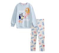 (3-4 Years, Cream/Blue) Bluey Girls Bingo Character Sweatshirt & Jogging Bottoms Set