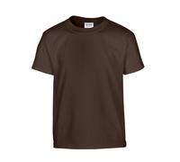 (3-4 Years, Dark Chocolate) Gildan Childrens/Kids Plain Cotton Heavy T-Shirt