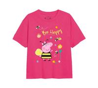 (3-4 Years, Fuchsia) Peppa Pig Girls Bee Happy T-Shirt