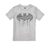 (3-4 Years, Heather Grey) Batman Boys Logo Graffiti T-Shirt