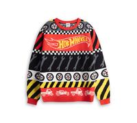 Hot Wheels Multicoloured Tyre & Spanner Fairisle Christmas Jumper Boys