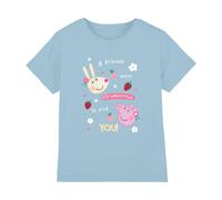 (3-4 Years, Light Blue) Peppa Pig Childrens/Kids Friends Strawberry T-Shirt