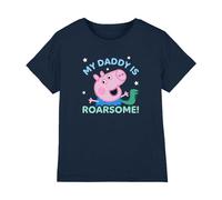 (3-4 Years, Navy) Peppa Pig Childrens/Kids Roarsome Daddy George Pig T-Shirt