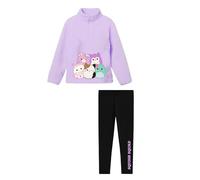 Squishmallows Girl's Borg Half Zip Loungewear Set in Purple | Size: 3-4 Years Squishmallows Purple 3-4 Years