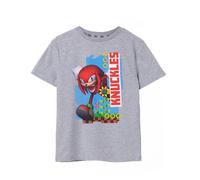 (3-4 Years) Sonic the Hedgehog Short Sleeved T-Shirt (Unisex Kids Grey)