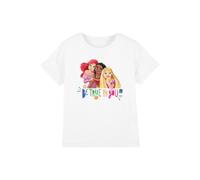 (3-4 Years, White) Disney Princess Childrens/Kids Be True, Be You Ariel Moana Rapunzel T-Shirt
