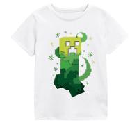 (3-4 Years, White) Minecraft Childrens/Kids Exo Creeper T-Shirt