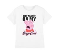 (3-4 Years, White) Peppa Pig Girls Bingo Card T-Shirt