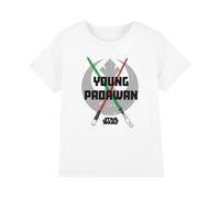 (3-4 Years, White) Star Wars Boys Young Padawan Lightsaber T-Shirt
