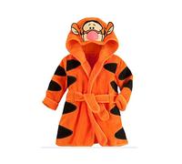 (3-4 Years, Yellow Tigger) Kids Boys Girls Hooded Bathrobe Mickey Minnie Dressing Gown Sleepwear Nightwear Pajamas