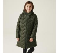 (3-4 Yrs, Dark Khaki) Regatta Kids Cambrie Hooded Longline Warm Winter Padded Quilted Jacket Coat