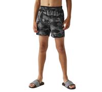 (3-4 Yrs, Grey Black Camo) Regatta Kids Boys Skander III Elasticated Swim Swimming Shorts