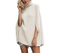 3/4 Zip Jumper Women Non-Slip Knit Sweater Warm Household Floor Socks for Women Wedding Gifts Pilates Women's Cape Poncho Style European and American Fashion Knitted Shawl Sale Clearance White