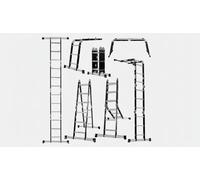 3.45M 12 In 1 Excel Aluminium Combination Step Ladder Foldable Multi Purpose