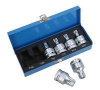 3/4in. Drive Male Spline + Star Tamper Torx Sockets T70 - T100 + M16 - M18 6pc