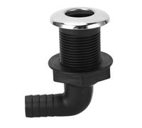 3/4in Thru Hull Fitting, Nylon Leakproof Marine Hose Connector with Twist - Lock Design, High Toughness Thru Hull Skin Fitting for Boat Yacht RV Transom (90 Degree Tube, Height: 96mm / 3.8in)