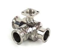 3/4inch 19mm 304/316 Stainless Steel T/L Port Tri Clamp Ball Valve(304 Stainless Steel,T Port)