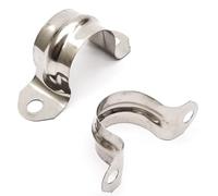 3/4inch Rigid Pipe Strap Clamp, Two Hole Strap,U Bracket Tube Clip, Stainless Steel Heavy Duty Pipe Fasten Holder, 50Pcs (25mm)