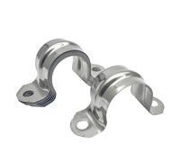 3/4inch Two Hole Strap U Bracket Stainless Steel Tube Strap Tension Clip Assortment Kit Heavy Duty Rigid Pipe Strap Clamp 20Pcs (25mm)