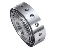 3/4InchX10FT Galvanised Steel Band Metal Fixing Strap with Perforated Holes | 1.7cm Width, Pre-Punched 5mm/6mm Holes, Metal Strip for Pipes, Builders Fence, Banding Ties and Pipe Support Hanging
