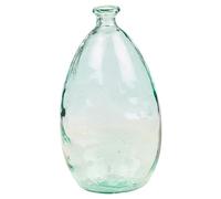 3.4L Vintage Large Tear Shaped Stem Coloured Recycled Durable Glass Flowers Table Centrepiece Vases (Clear)
