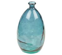 3.4L Vintage Large Tear Shaped Stem Coloured Recycled Durable Glass Flowers Table Centrepiece Vases (Grey)