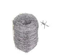 3.4mm Double-strand Woven Barbed Wire,Anti Crawling Anti-Theft Barrier,Anti Cut Security Fence for Border Outposts Railways(32.8ft)