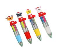 3/4Pcs Multicolor Ballpoint Pen Christmas Retractable Ballpoint for Kid Class Reward Pens for Kids in Fine Point