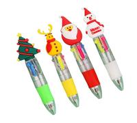 3 / 4Pcs Multicolor Ballpoint Pen Christmas Retractable for Kid Class Reward Gift Multi-in-one Cartoon