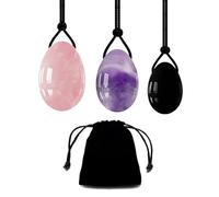3/4pcs Yoni Egg Set Natural Jade Drilled Eggs Rose Quartz Massage Ball -Mixed Egg 05
