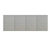 3/4x Wall-mounted Peg Boards Steel Tool Storage Panel Holder Organiser vidaXL