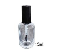 3/5/10/15ml Empty Nail Polish Glass Bottle Clear Portable UV Gel Container Refilled Storage Box Square Round Makeup Tube Nailpolish Strips