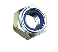 3/5/10/20/50pc M2-M12 Black Steel Nylon Self-locking Hex Nuts Locknut Slip Lock Nut(White zinc,M2.5 (50Pcs))