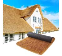 3/5/10/20M Synthetic Thatch Roofing Panels, Artificial Realistic Straw Palm Thatch Rolls for Thatched Roof Tiki Hut, Gazebo, and Garden Decor,Easy Install(0.5m*10m)